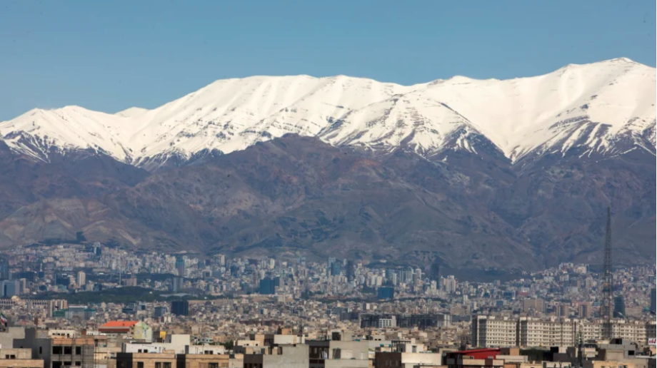 Damage is visible to a residential building that, according to Iranian authorities, was hit by a strike on March 4 during the U.S.-Israeli military campaign in southeastern Tehran, Iran, on April 14, 2026. (Majid Saeedi/Getty Images)