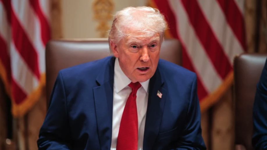 President Donald Trump speaks during a meeting in the Cabinet Room of the White House on March 26, 2026. (Chip Somodevilla/Getty Images)