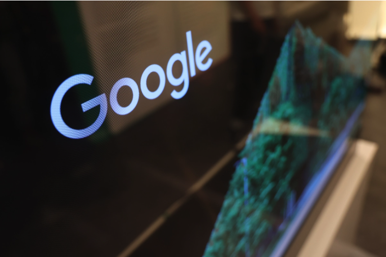 A Google logo at the announcement of Google's biggest-ever investment in Germany in Berlin  on Nov. 11, 2025. Sean Gallup/Getty Images