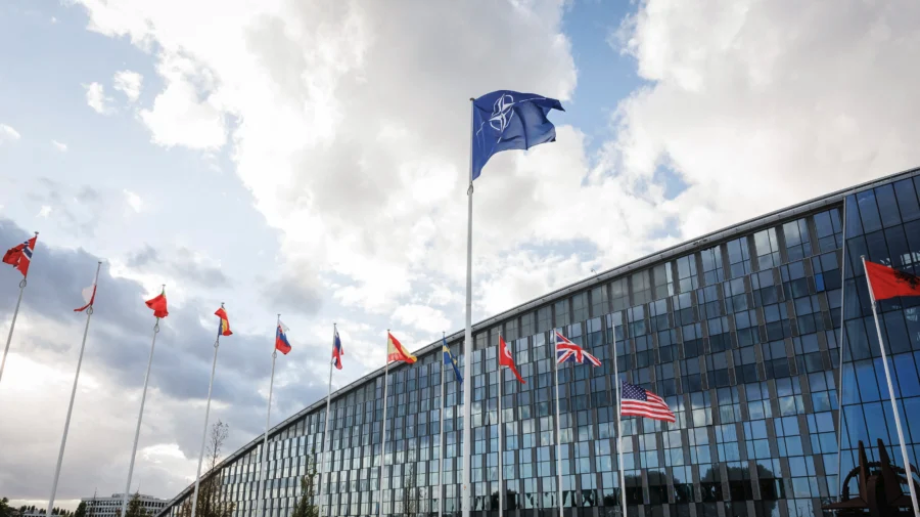 NATO headquarters in Brussels on Sept.12, 2025. (Simon Wohlfahrt/AFP via Getty Images)