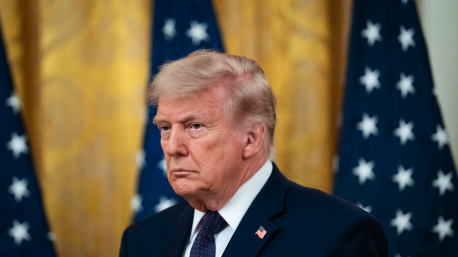 President Donald Trump during a swearing-in ceremony at the White House on May 22, 2026. (Madalina Kilroy/The Epoch Times)