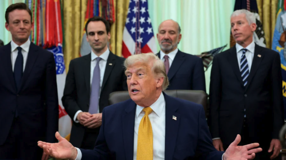President Donald Trump speaks on the day he signs an executive order regarding Quantum Computing, in the Oval Office at the White House on June 22, 2026. (Jonathan Ernst/Reuters)